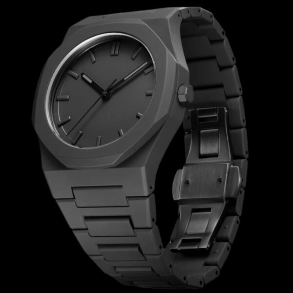 Black Arabic Aura Carbon Fiver Fashionable watch For Men - Image 4